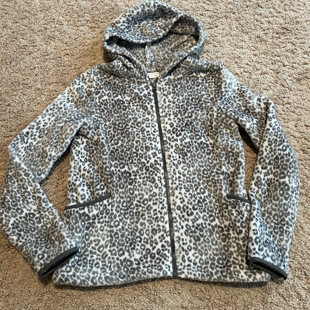 Snow Leopard Print Kids Jacket